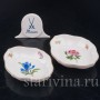 Декоративные тарелки Две малых менажницы Цветы, Meissen, Германия, 1950 гг.