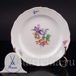 Декоративная тарелка из фарфора Цветы, Meissen, Германия, сер. 20 в.