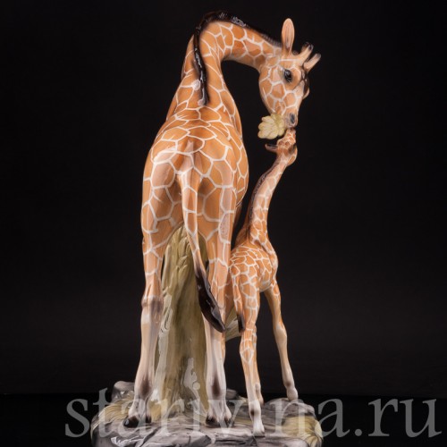 Фаянсовая статуэтка Жирафы, Capodimonte, Италия, 1950 гг.