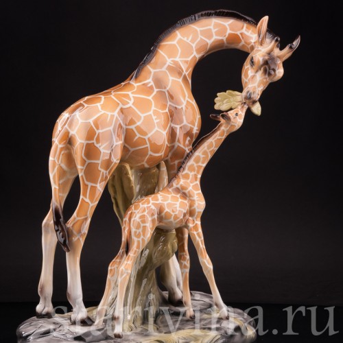 Фаянсовая статуэтка Жирафы, Capodimonte, Италия, 1950 гг.