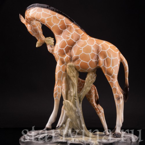 Фаянсовая статуэтка Жирафы, Capodimonte, Италия, 1950 гг.