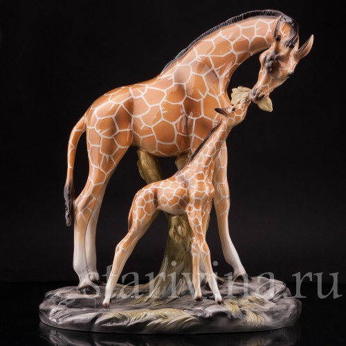 Фаянсовая статуэтка Жирафы, Capodimonte, Италия, 1950 гг.