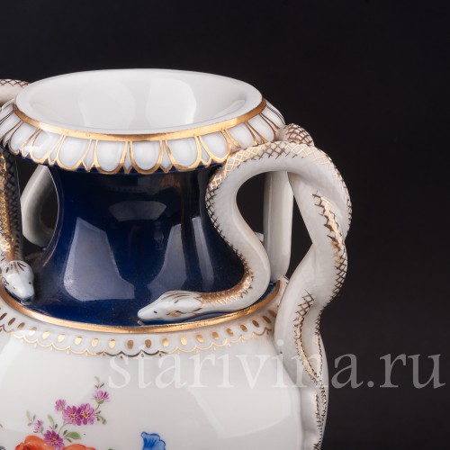 Фарфоровая ваза Змеи, Meissen, Германия, 1950 г.