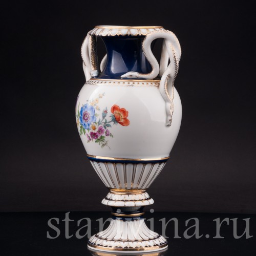 Фарфоровая ваза Змеи, Meissen, Германия, 1950 г.