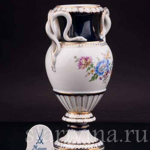Фарфоровая ваза "Змеи", Meissen, Германия, 1950 год.