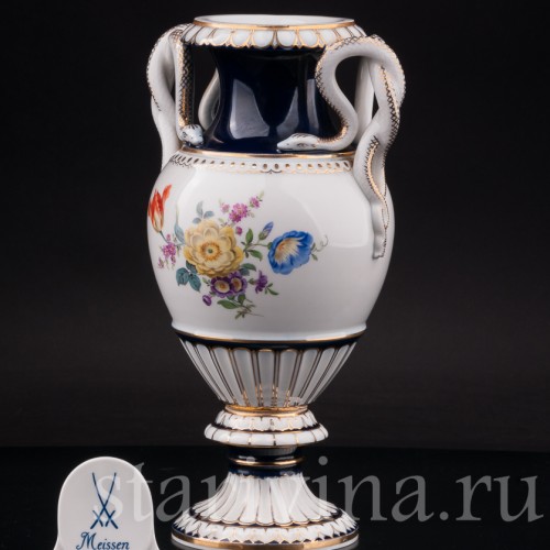 Фарфоровая ваза "Змеи", Meissen, Германия, 1950 год.