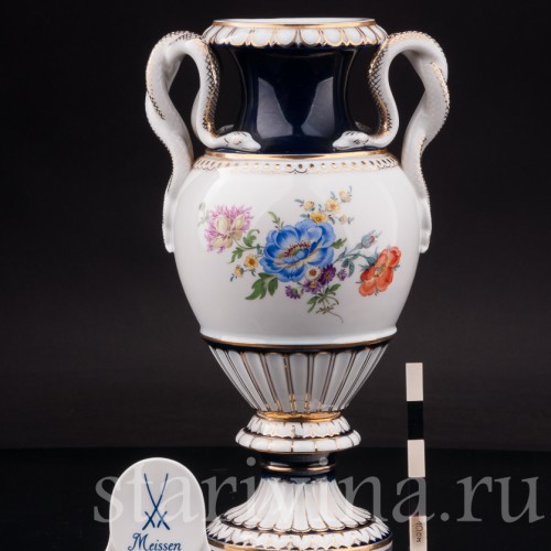 Фарфоровая ваза "Змеи", Meissen, Германия, 1950 год.