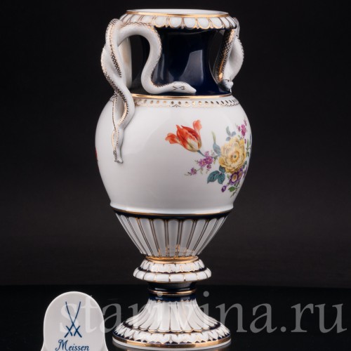 Фарфоровая ваза "Змеи", Meissen, Германия, 1950 год.