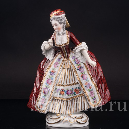 Фигурка из фарфора Дама с веером Carl Thieme, Германия, пер. пол. 20 в.