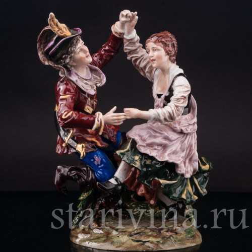 Фарфоровая композиция Деревенские танцы, Ernst Bohne Sohne, Германия, нач. 20 в.