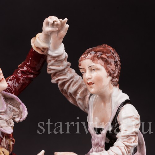 Фарфоровая композиция Деревенские танцы, Ernst Bohne Sohne, Германия, нач. 20 в.