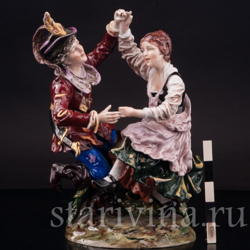 Фарфоровая композиция Деревенские танцы, Ernst Bohne Sohne, Германия, нач. 20 в.