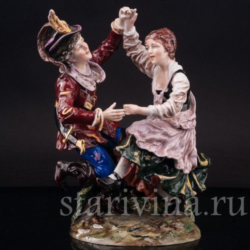 Фарфоровая композиция Деревенские танцы, Ernst Bohne Sohne, Германия, нач. 20 в.