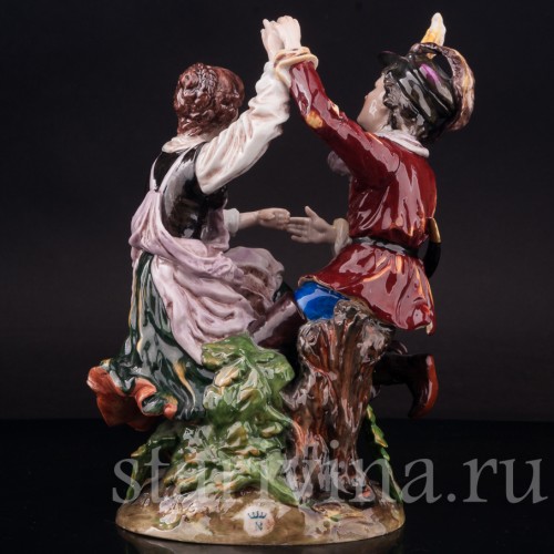 Фарфоровая композиция Деревенские танцы, Ernst Bohne Sohne, Германия, нач. 20 в.