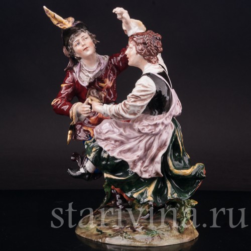 Фарфоровая композиция Деревенские танцы, Ernst Bohne Sohne, Германия, нач. 20 в.