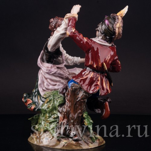 Фарфоровая композиция Деревенские танцы, Ernst Bohne Sohne, Германия, нач. 20 в.