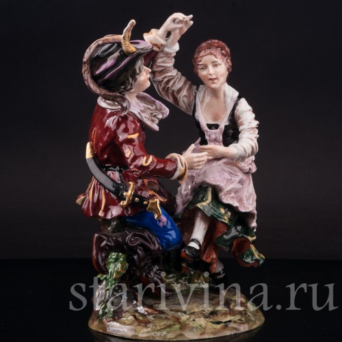 Фарфоровая композиция Деревенские танцы, Ernst Bohne Sohne, Германия, нач. 20 в.