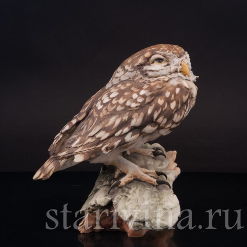 Фигурка птицы из фарфора Домовой сычик, Tay, Италия, сер. 20 в.