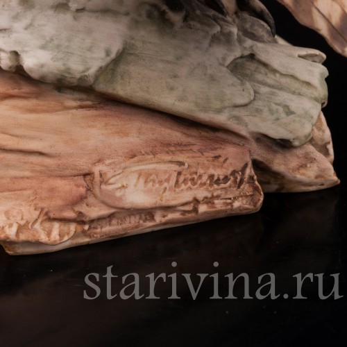 Фигурка птицы из фарфора Домовой сычик, Tay, Италия, сер. 20 в.