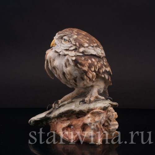 Фигурка птицы из фарфора Домовой сычик, Tay, Италия, сер. 20 в.