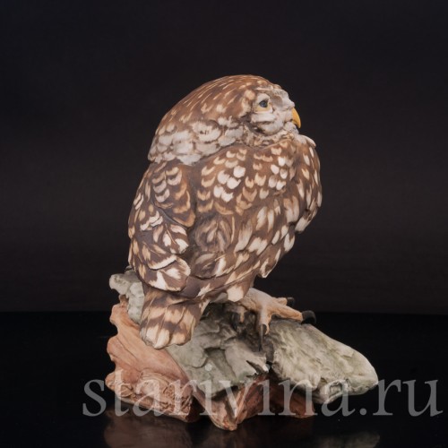 Фигурка птицы из фарфора Домовой сычик, Tay, Италия, сер. 20 в.