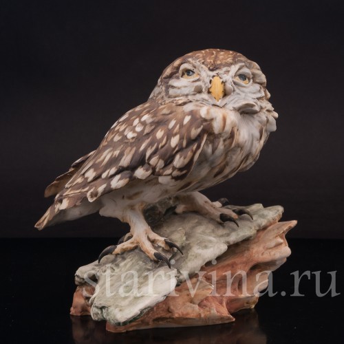 Фигурка птицы из фарфора Домовой сычик, Tay, Италия, сер. 20 в.