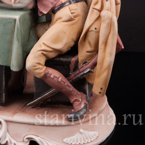 Фарфоровая композиция Случай на охоте, Pucci, Capodimonte, Италия, вт. пол. 20 в.