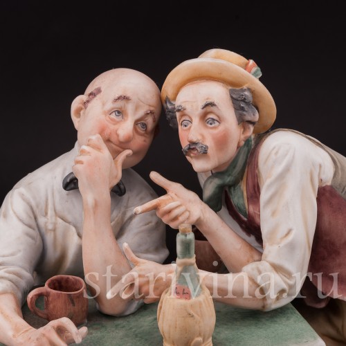 Фарфоровая композиция Случай на охоте, Pucci, Capodimonte, Италия, вт. пол. 20 в.