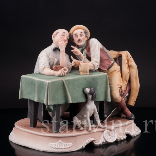 Фарфоровая композиция Случай на охоте, Pucci, Capodimonte, Италия, вт. пол. 20 в.