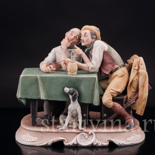 Фарфоровая композиция Случай на охоте, Pucci, Capodimonte, Италия, вт. пол. 20 в.