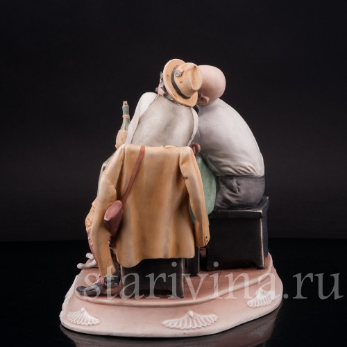 Фарфоровая композиция Случай на охоте, Pucci, Capodimonte, Италия, вт. пол. 20 в.