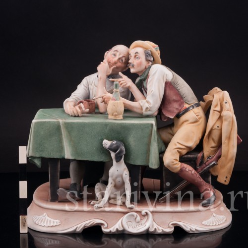 Фарфоровая композиция Случай на охоте, Pucci, Capodimonte, Италия, вт. пол. 20 в.