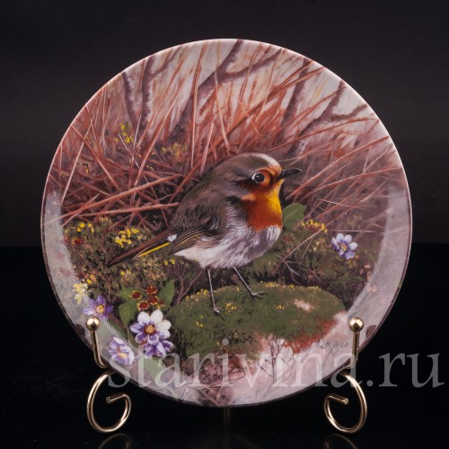 Декоративные тарелки Наш маленький птичий мир, 9 шт, Tirschenreuth, Германия, 1990-92 гг.