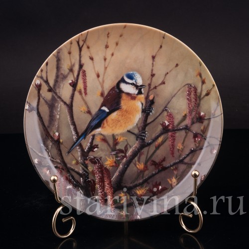 Декоративные тарелки Наш маленький птичий мир, 9 шт, Tirschenreuth, Германия, 1990-92 гг.