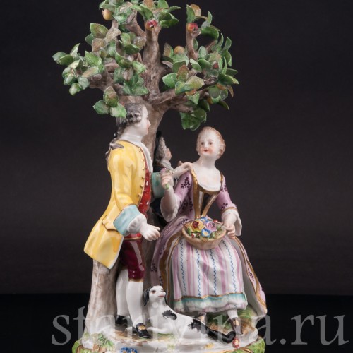 Фарфоровая композиция Под деревом, Volkstedt, Германия, кон. 19 в.