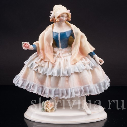 Фарфоровая статуэтка Девушка в капоре, Karl Ens, Германия, 1920-30 гг.