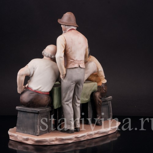 Бисквитная композиция За картами, Capodimonte, Италия, сер. 20 в.