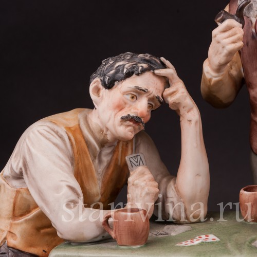 Бисквитная композиция За картами, Capodimonte, Италия, сер. 20 в.