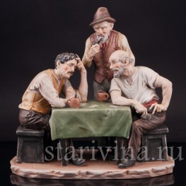 Бисквитная композиция За картами, Capodimonte, Италия, сер. 20 в.