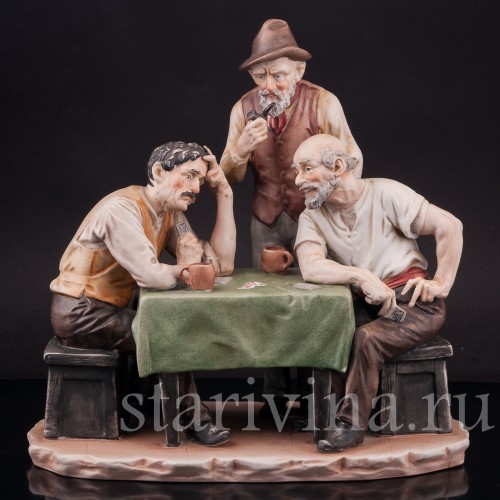 Бисквитная композиция За картами, Capodimonte, Италия, сер. 20 в.