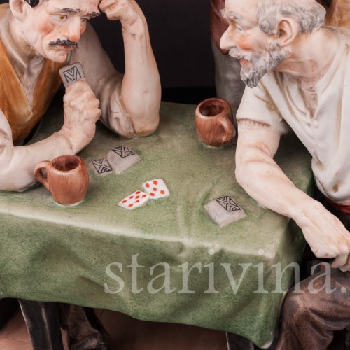 Бисквитная композиция За картами, Capodimonte, Италия, сер. 20 в.