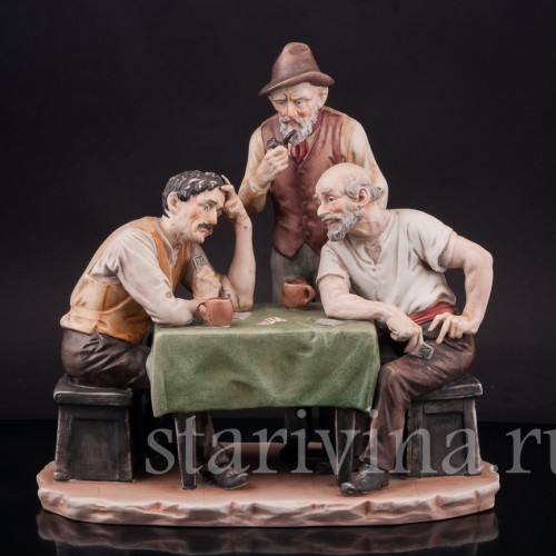 Бисквитная композиция За картами, Capodimonte, Италия, сер. 20 в.