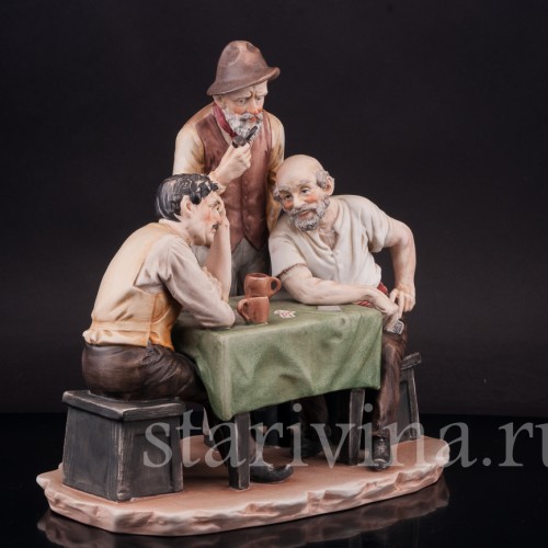 Бисквитная композиция За картами, Capodimonte, Италия, сер. 20 в.