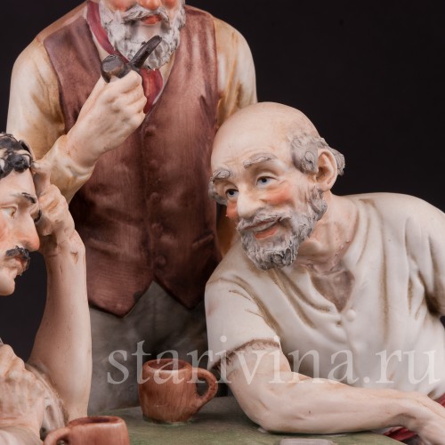 Бисквитная композиция За картами, Capodimonte, Италия, сер. 20 в.