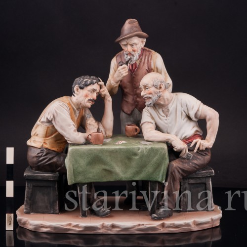 Бисквитная композиция За картами, Capodimonte, Италия, сер. 20 в.