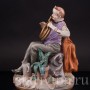 Фарфоровая статуэтка Любимый инструмент, мужчина с рожком Scheibe-Alsbach, Германия, сер. 20 века.