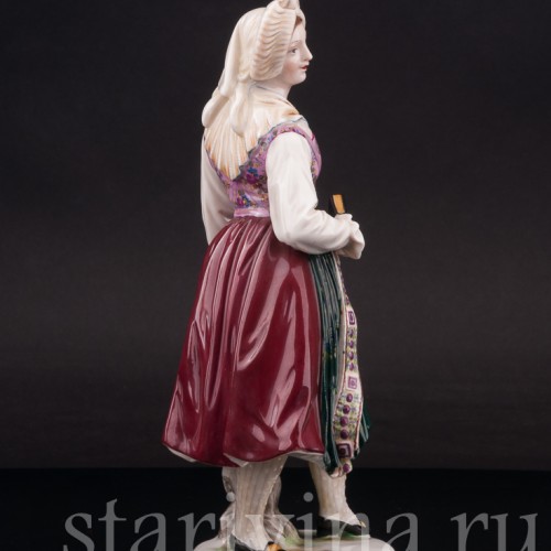 Девушка в народном костюме, Dressel, Kister & Co, Германия, нач. 20 века