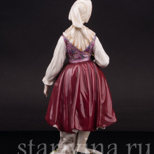 Девушка в народном костюме, Dressel, Kister & Co, Германия, нач. 20 века