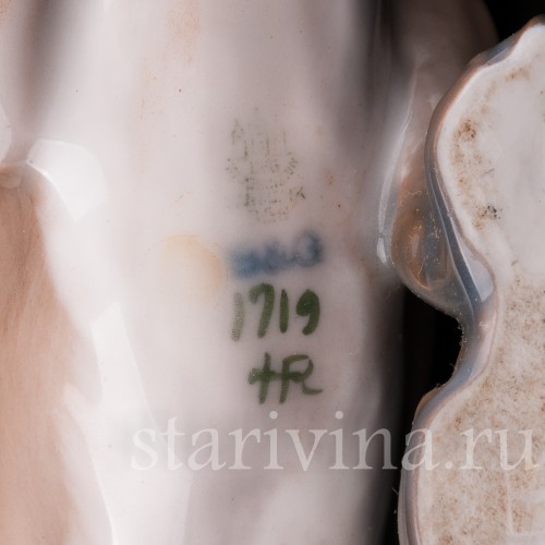 Статуэтка из фарфора Крадущаяся лиса, Bing & Grondahl, Дания, 1948-52 гг.