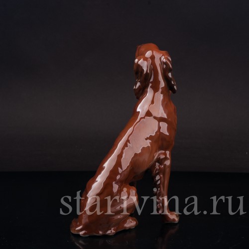 Статуэтка собаки из фарфора Ирладский сеттер, Rosenthal, Германия, 1944 год.
